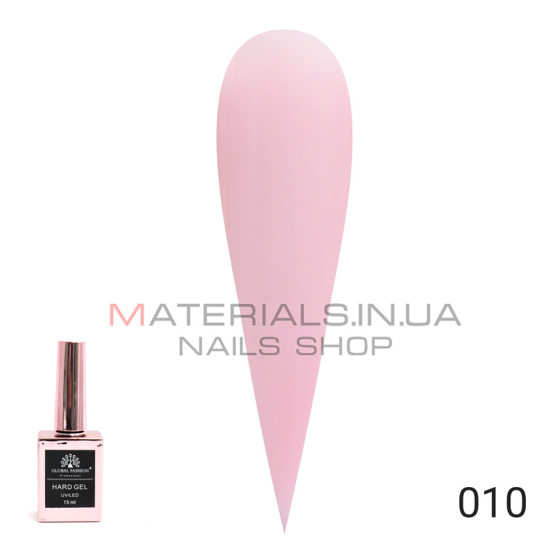Твердий гель (Hard Gel) 15 мл Global Fashion, 10