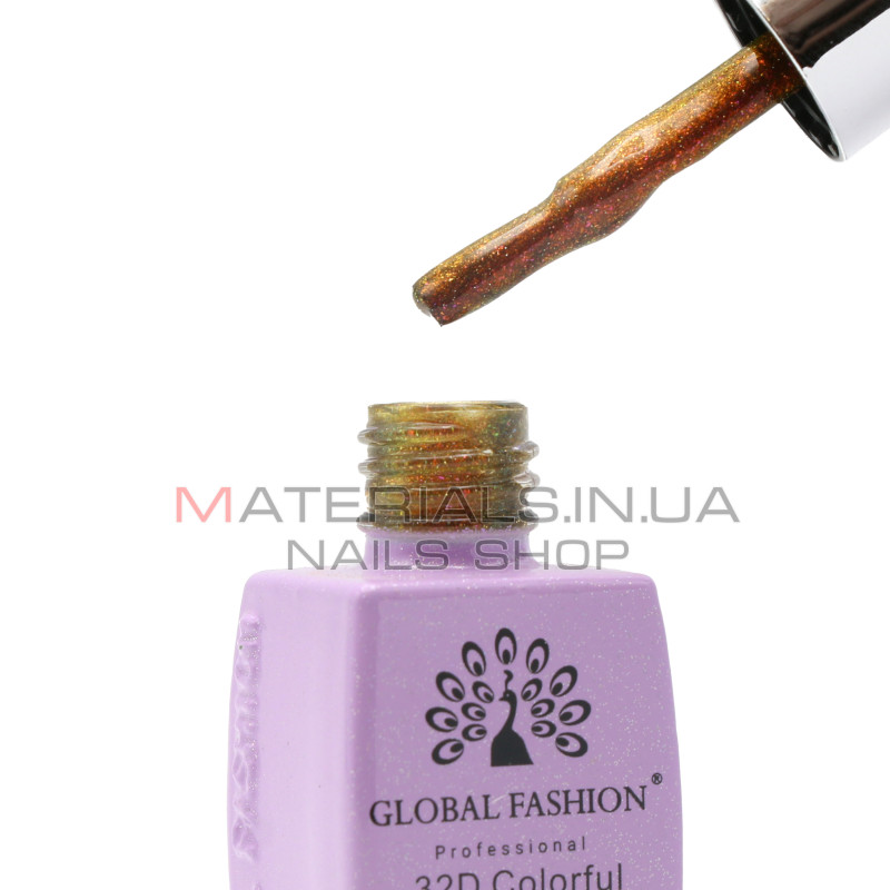 Гель лак кошачий глаз 32D Chameleon Disco, Global Fashion 8 мл №272