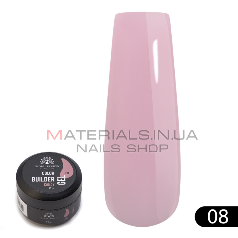 Гель для моделювання нігтів 15 гр, Color Builder Gel 08- Candy