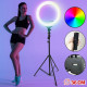 Лампа Кольцевая LED RL-14 RGB Original 36cm 36w | 192 Lights | Remote I 3m cable with plug I 3 holder I carry bag