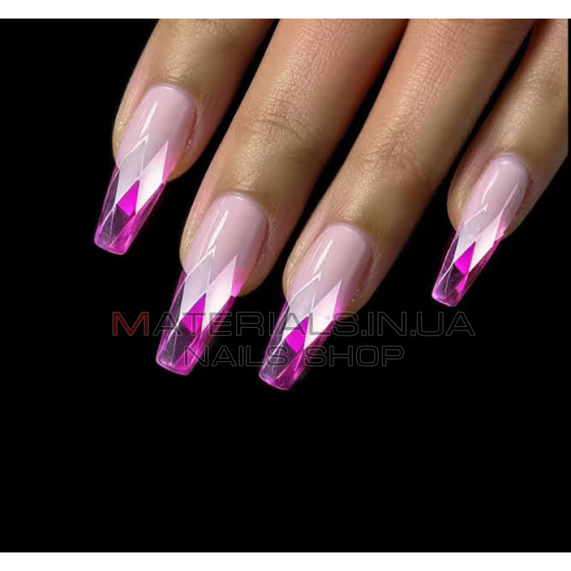 Diamond Fast Gel Tips (DF2 Ballerina medium) - гелеві типси Дизайнер 140 шт/уп