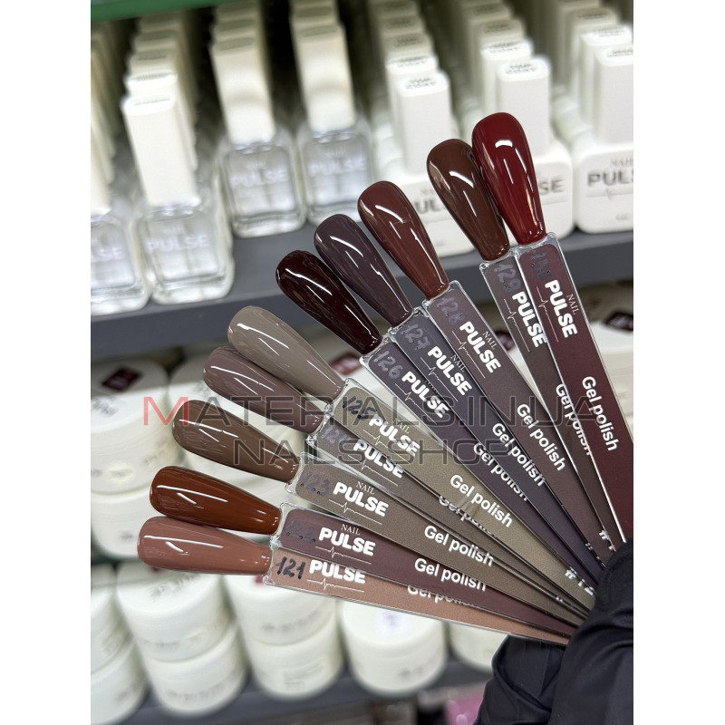 Гель-лак NAIL PULSE Gel Polish №121, 8 мл молочний шоколад