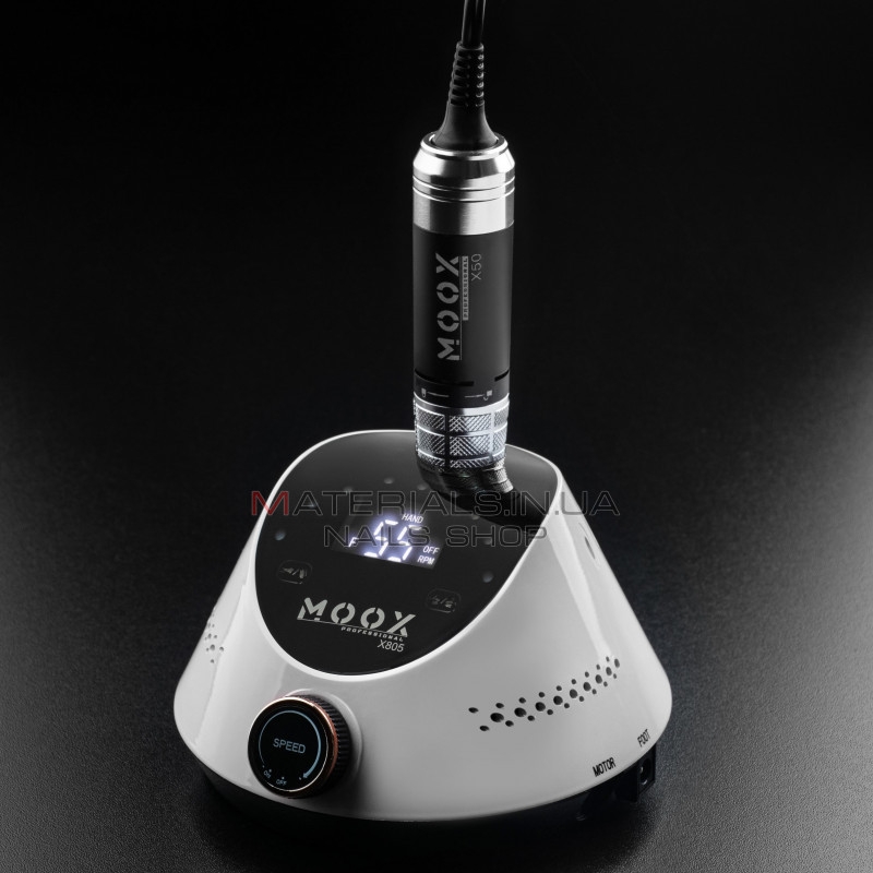 Фрезер Мокс X805 (White) на 55 000 об./мин. и 80W. для маникюра и педикюра Фрезер Мокс X805 (White) на 55 000 об./мин. и 80W. для маникюра и педикюра