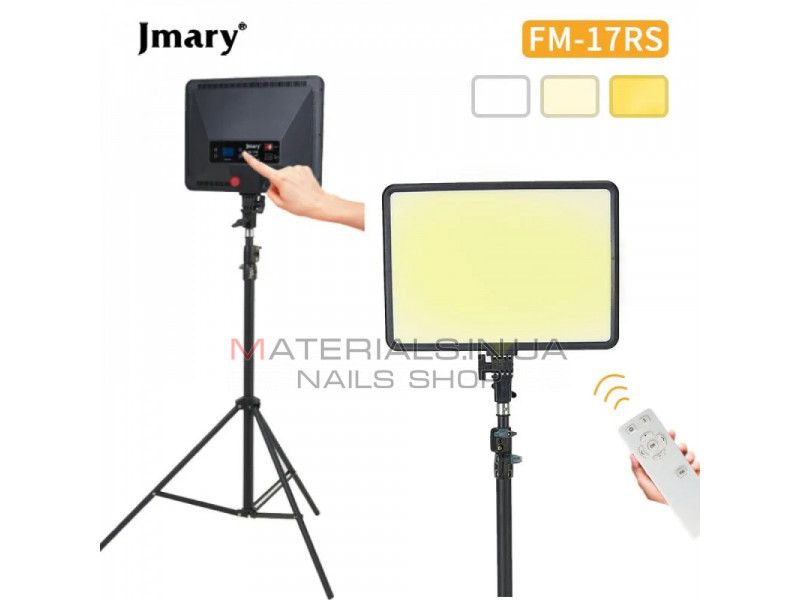 Лампа видеосвет LED Jmary FM-17RS 37x26 cm 204 Lights 3000K-6000K Remote