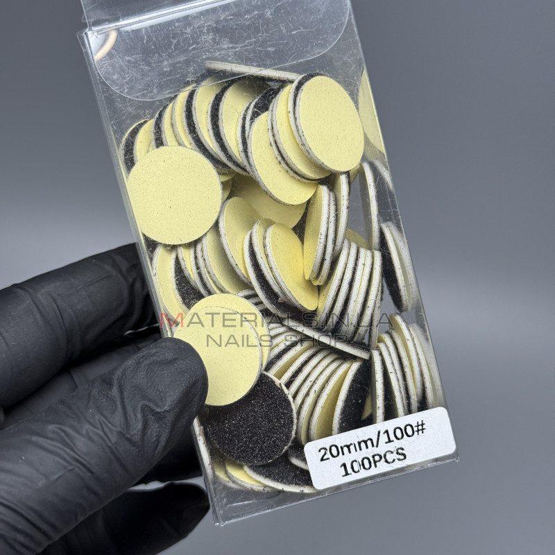 Змінні файли для апаратного педикюру (20мм 100гріт 100шт) Змінні файли для апаратного педикюру (20мм 100гріт 100шт)