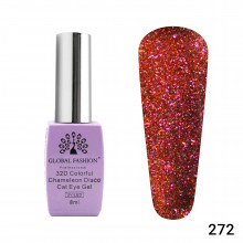 Гель лак кошачий глаз 32D Chameleon Disco, Global Fashion 8 мл №272