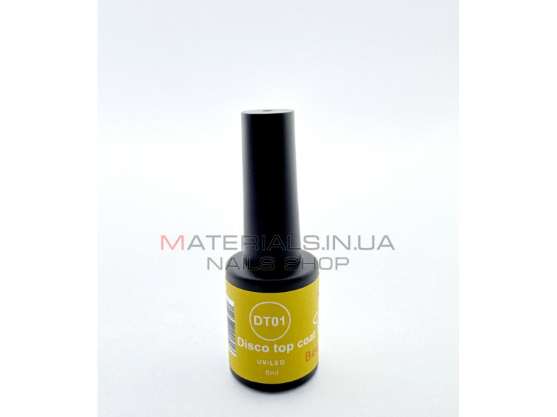 Disco Top Coat Bee Nails, DT01, 8мл (silver)