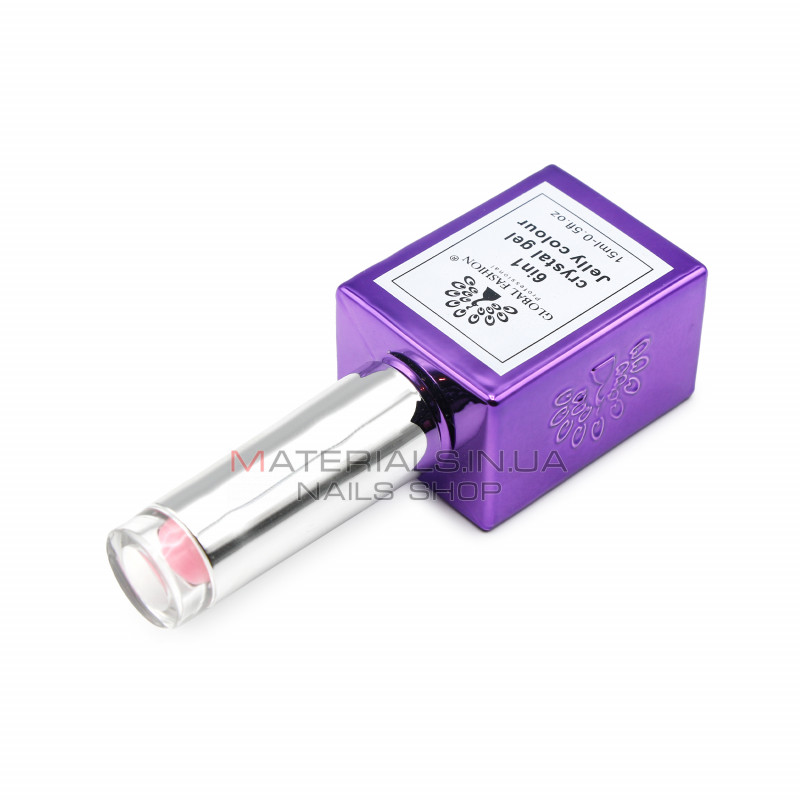 Гель для наращивания 6 in 1 crystal gel jelly colour, 15 мл, 6603