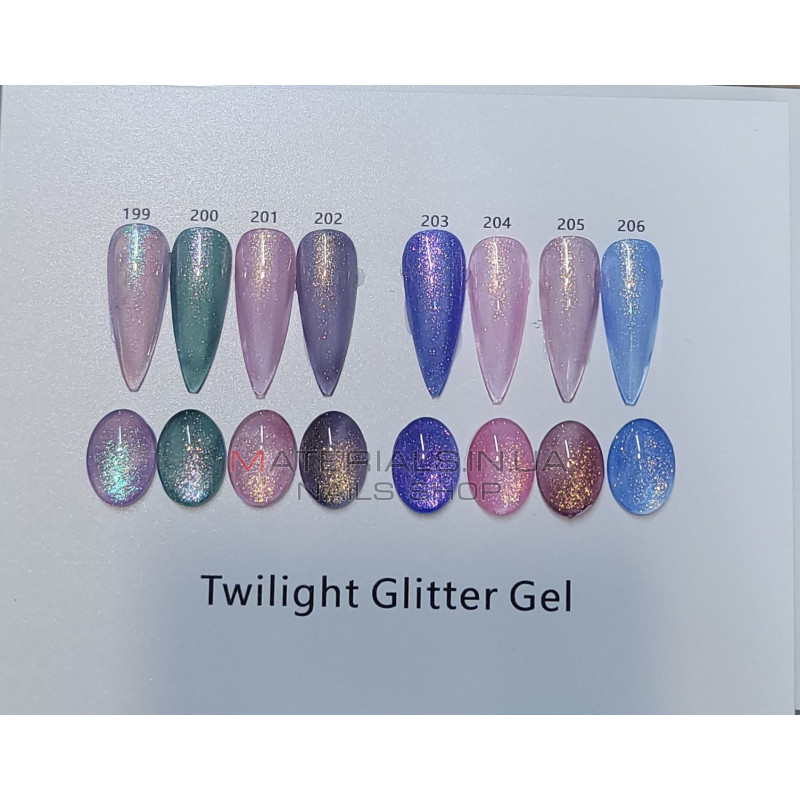 Гель лак Twilight Glitter 8 мл, 204 Гель лак Twilight Glitter 8 мл, 204