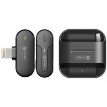 Беспроводной микрофон для телефона Lightning Veron M8-L c кейсом зарядки