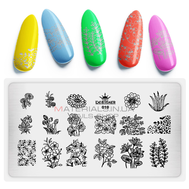 Диск для стемпінгу Designer металевий (12x6 см) №010