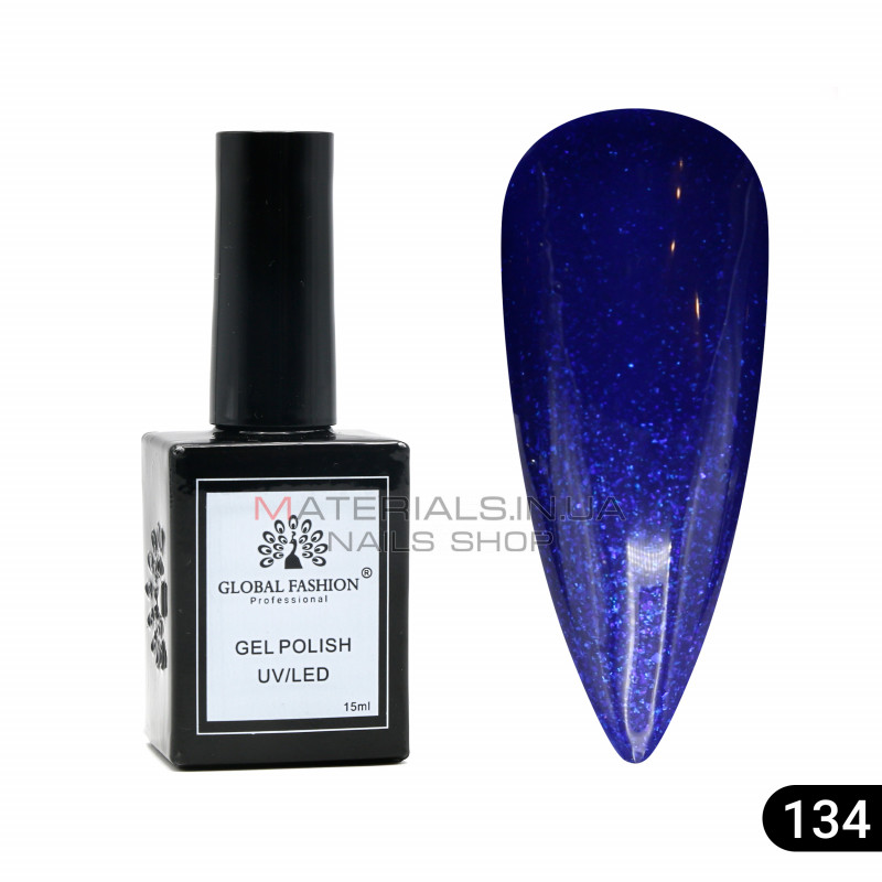 Гель лак Global Fashion, Gel polish 15 ml, 134