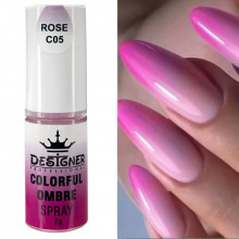 Colorful Ombre Spray, 7 г. Rose C05 (Малиновий) - спрей пудра Дизайнер для створення омбре на нігтях