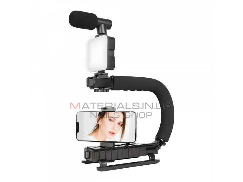 Gimbal Stabilizer Multifunctional Bluetooth Microphone & LED Lamp AY-49U