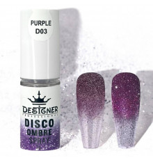 Disco Ombre Spray (7 г.) Purple D03 - світловідбивна спрей пудра Дизайнер для створення омбре на нігтях