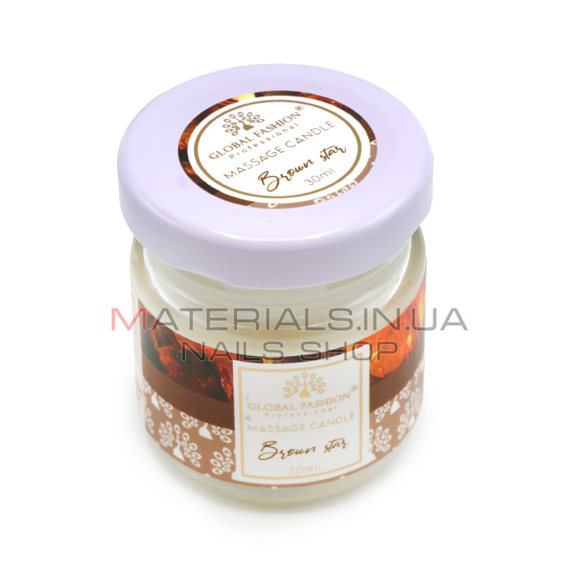 Масажна свічка Global Fashion, 30 ml, Brown star