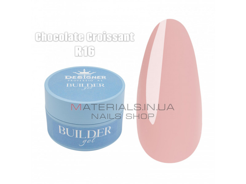 Builder Gel 30 мл., Дизайнер (Моделирующий гель) R16 Chocolate Croissan