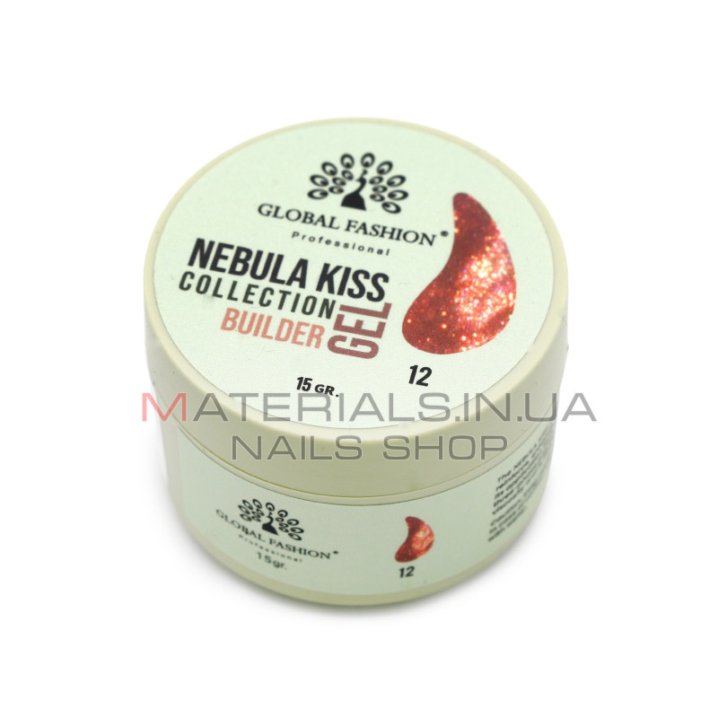 Гель для моделювання нігтів 15 гр, Nebula Kiss Builder Gel 12