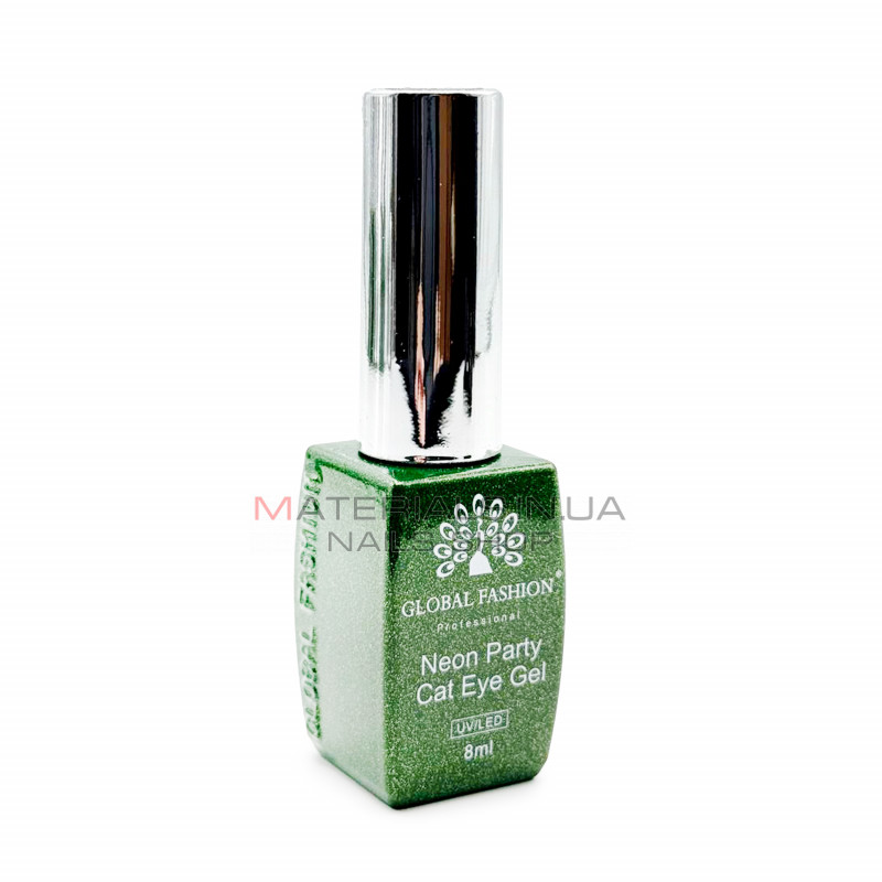 Гель лак котяче око Neon Party Cat Eye Global Fashion, 8мл, 010