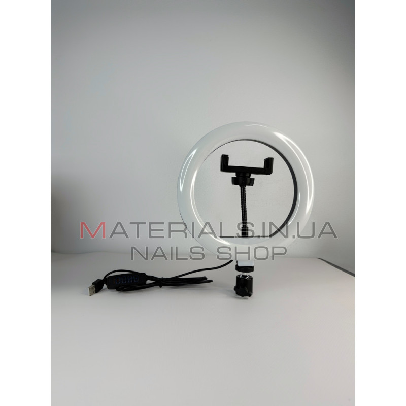 Кільцева LED-лампа QX-200, 20 см, 8″, 72 світлодіодів, USB 5 В