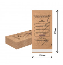 Крафт-пакети 100 х 200 мм., 100 шт. (коричневі) Дизайнер