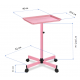 Столик с регулируемой высотой для маникюрных инструментов, Pink