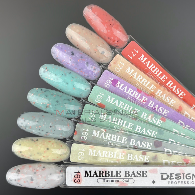 Цветная база Marble base 173 Дизайнер (9 мл.) - с разноцветной поталью