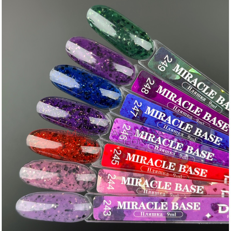 Кольорова база Miracle base 247 Дизайнер (9 мл.) - з чорною, срібною та кольоровою поталлю Кольорова база Miracle base 247 Дизайнер (9 мл.) - з чорною, срібною та кольоровою поталлю
