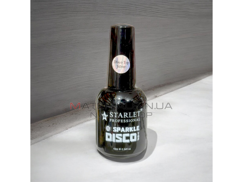 Фінішне світловідбивне покриття Starlet Sparkle Disco Top Silver 10ml