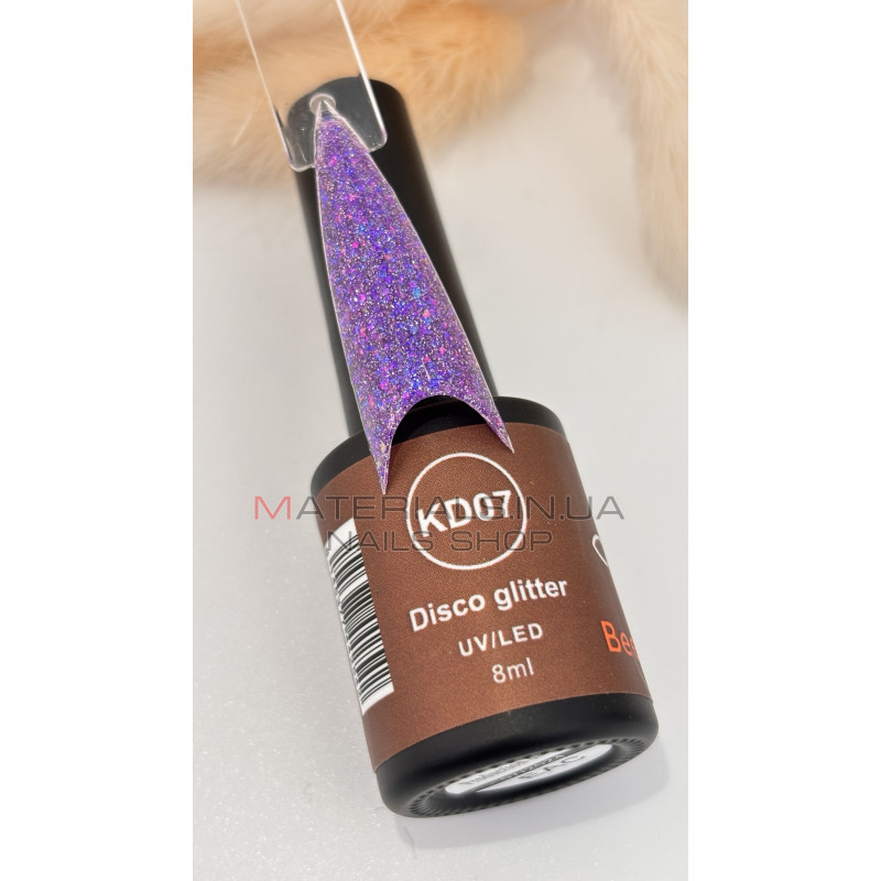 Гель-лак Disco Glitter №07 Bee Nails, 8ml Гель-лак Disco Glitter №07 Bee Nails, 8ml