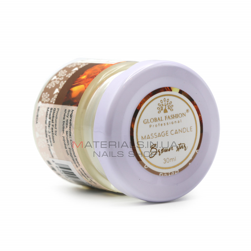 Массажная свеча Global Fashion, 30 ml, Brown star Массажная свеча Global Fashion, 30 ml, Brown star