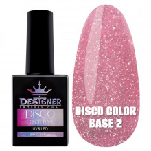 Светоотражающее базовое покрытие №2 (Розовая барби), 9 мл. - Disco Color Base Дизайнер
