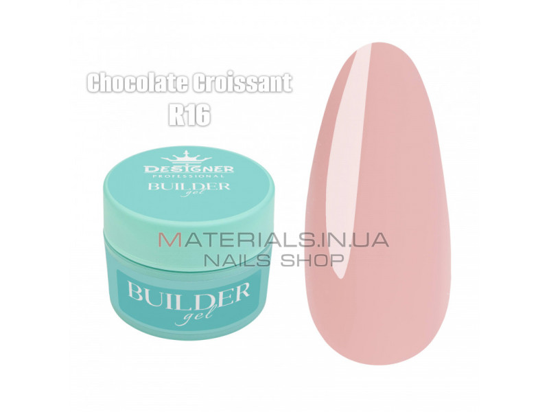 Builder Gel 55 мл., Дизайнер (Моделирующий гель) R16 Chocolate Croissant