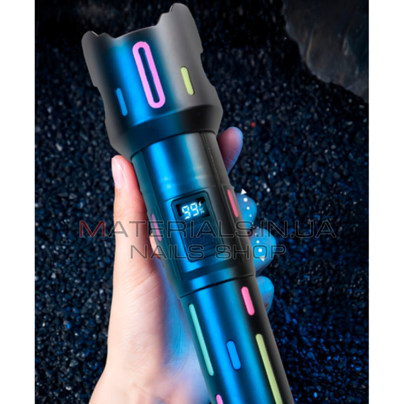 Акумуляторний ручний ліхтар L-2405-TG, USB-C, ZOOM, індикатор заряду, Power Bank, акумулятор 26650