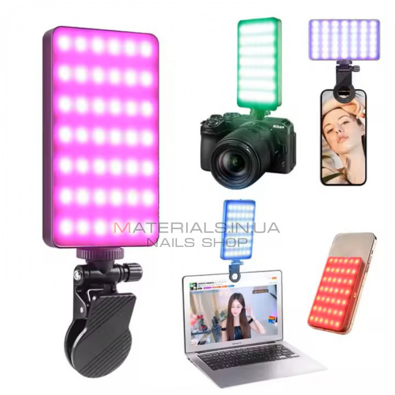 Накамерный видеосвет LED RGB — M20 Накамерный видеосвет LED RGB — M20
