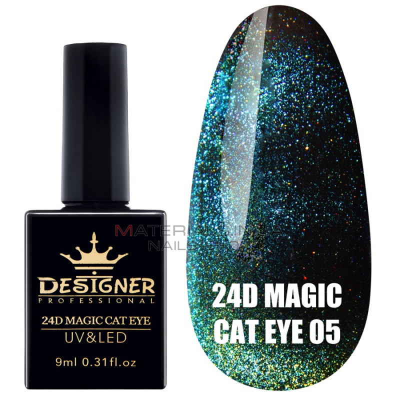 Гель-лак "Кошачий глаз" 24D Magic Cat Eye Designer Professional, 9мл. №05 Гель-лак "Кошачий глаз" 24D Magic Cat Eye Designer Professional, 9мл. №05