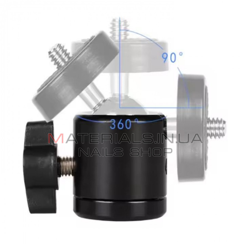 Шарнірне кріплення, 360° переходник с резьбы 3/8″ на 1/4″