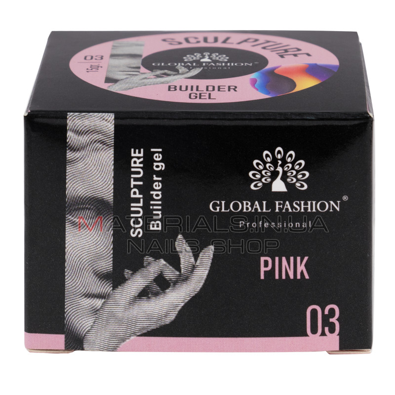 Скульптурний гель SCULPTURE BUILDER GEL 15 гр, PINK №03