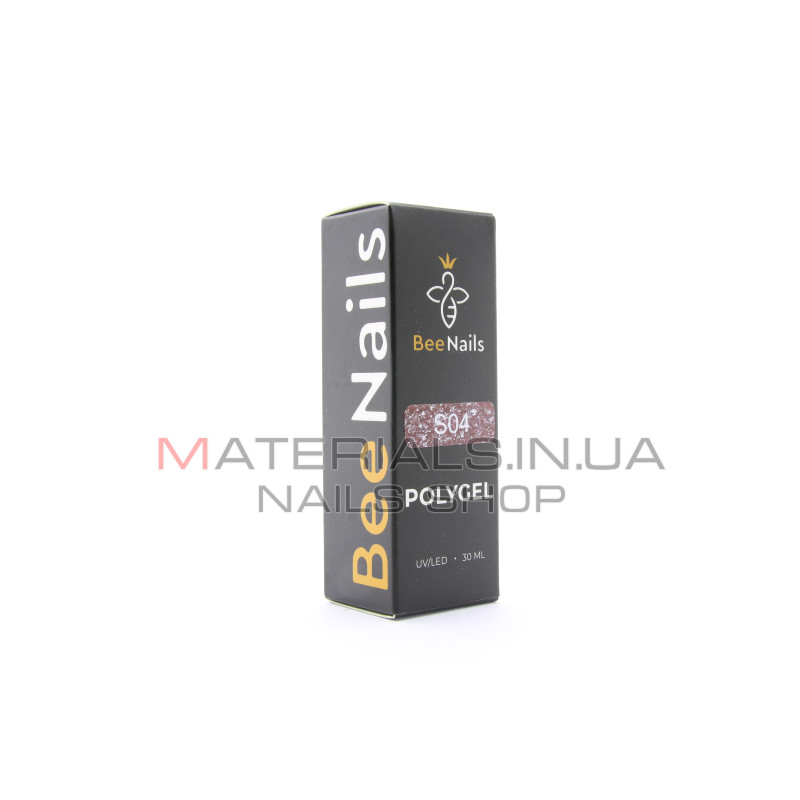 Poly-gel Bee Nails з глітером #S04, 30г