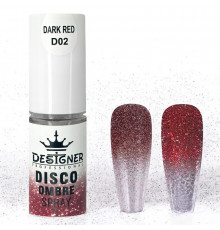 Disco Ombre Spray (7 г.) Dark Red D02 - світловідбивна спрей пудра Дизайнер для створення омбре на нігтях