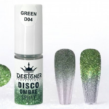 Disco Ombre Spray (7 г.) Green D04 - світловідбивна спрей пудра Дизайнер для створення омбре на нігтях