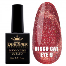 Светоотражающий гель-лак Disco Cat Eye №9, 9 мл., Дизайнер (Кошачий глаз)