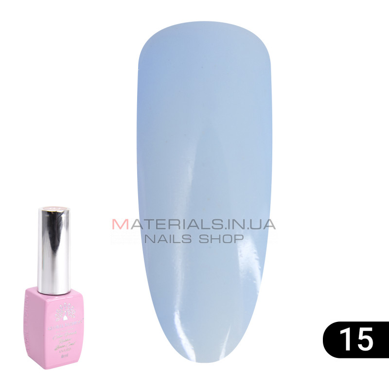 Кольорова френч база для гель лаку Global Fashion, Color French Base Coat 8 мл, 15