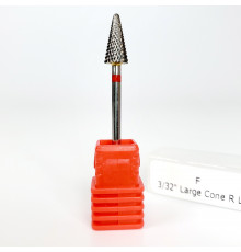 Твердосплавная насадка конус острый, красная насечка (Large Cone R L F)