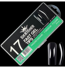 Fast gel tips №17 (Round square, medium size) - Гелеві типси Дизайнер