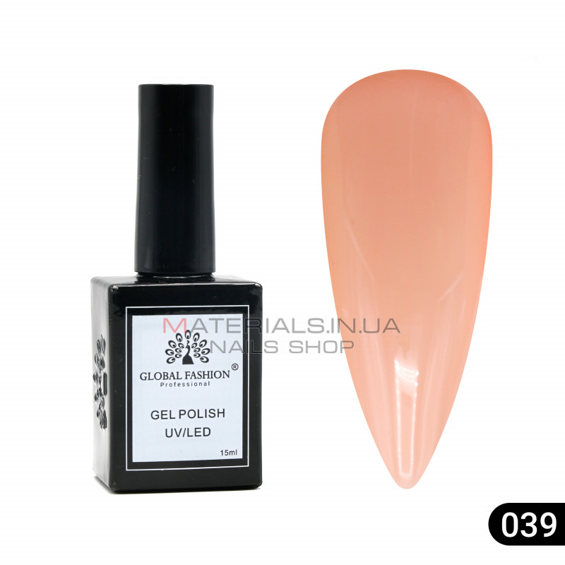 Гель лак Global Fashion, Gel polish 15 ml, 39