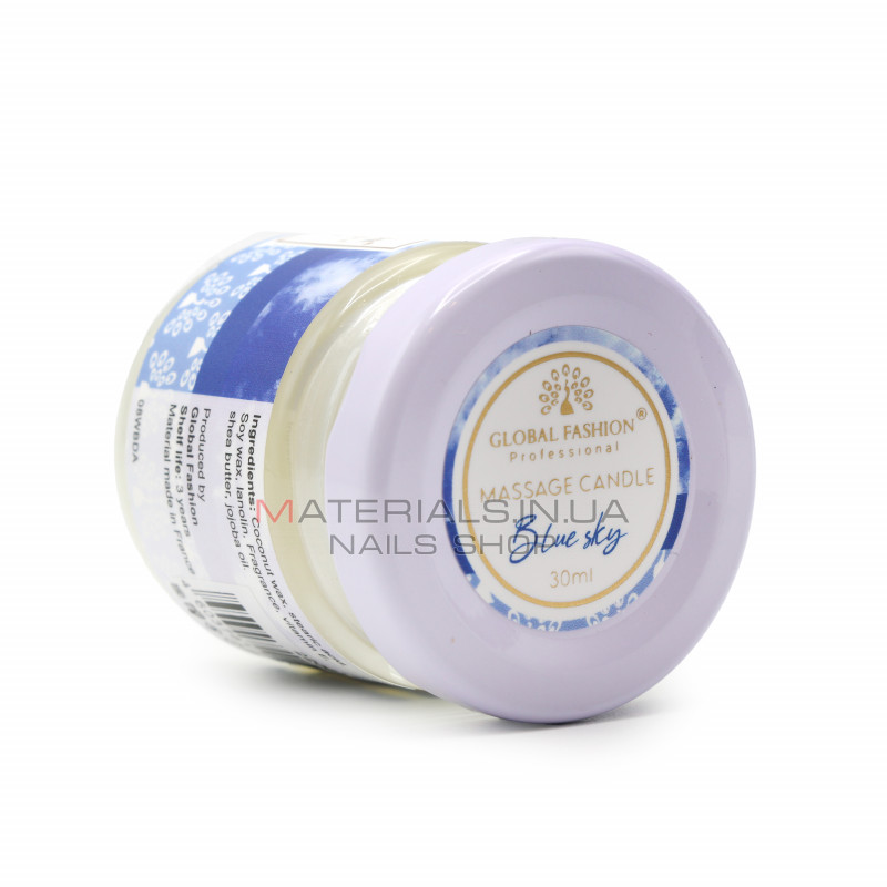 Массажная свеча Global Fashion, 30 ml, Blue sky Массажная свеча Global Fashion, 30 ml, Blue sky