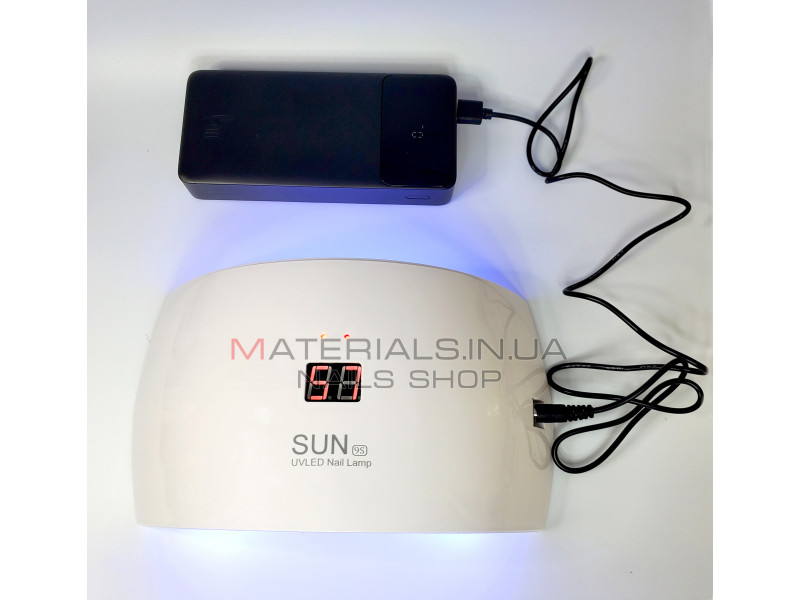 UV LED Лампа Sun 9s, 24Вт работает от Power Bank