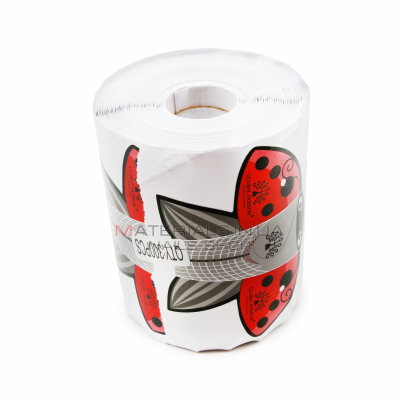 Форми одноразові (300 шт. в рулоні) 'Сонечко' (паперове) для моделювання та нарощування нігтів