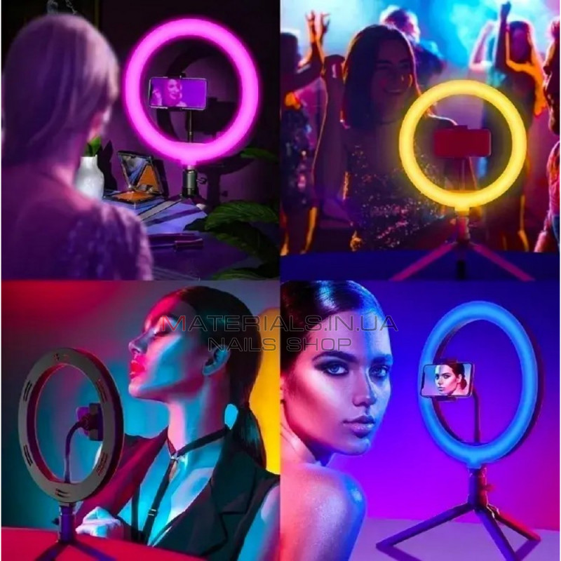 Лампа Кольцевая LED RL-14 RGB Original 36cm 36w | 192 Lights | Remote I 3m cable with plug I 3 holder I carry bag Лампа Кольцевая LED RL-14 RGB Original 36cm 36w | 192 Lights | Remote I 3m cable with plug I 3 holder I carry bag